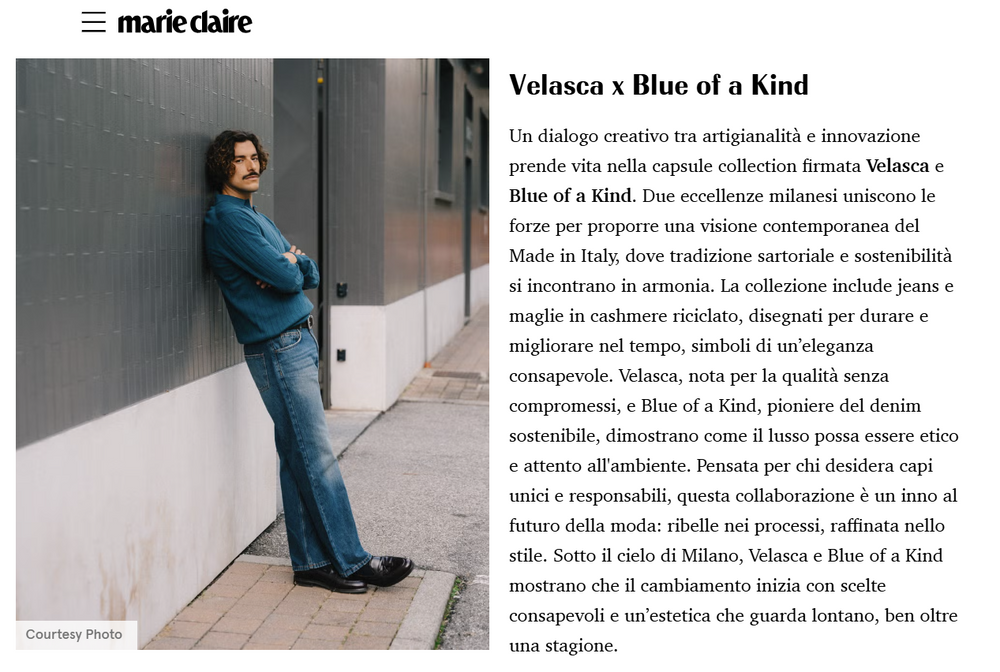 Marie Claire - Blue of a Kind X Velasca